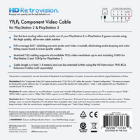 Câble vidéo composant Premium YPbPr pour PlayStation 2/3 (PS2/PS3)